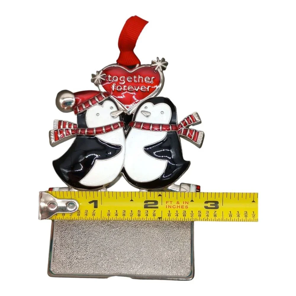 Things Remembered Christmas Ornament Penguin Couple Together Hangable Engravable